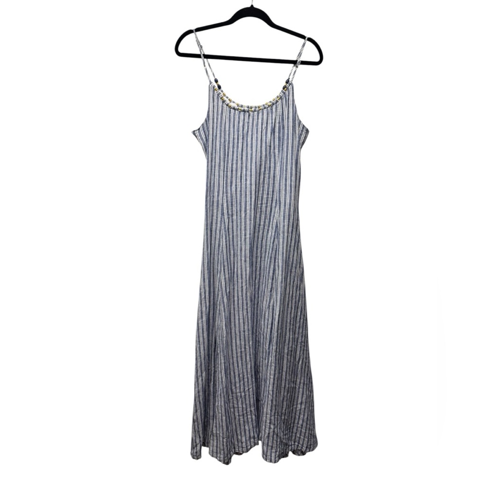 Calypso st Barth Striped Blue Maxi Dress L - Picture 4 of 5